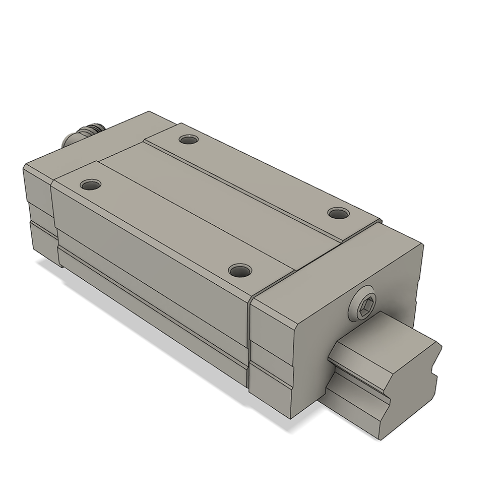 LSH25BK-HL-N-D-M6 AIRTAC PROFILE RAIL BEARING<br>LSH 25MM SERIES, NORMAL ACCURACY WITH NO PRELOAD (D) STANDARD, SQUARE MOUNT - LONG BODY